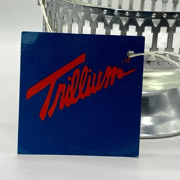 Trillium Vintage MCM Glass Nut Candy Dish Silver Tone Metal Basket OS Silver - Picture 5 of 10